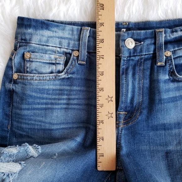 7 For All Mankind Distressed Patchwork Print High… - image 13