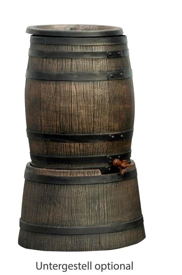 YERD Regen Tonne Holz Fass Regen Wein Optik 50 Liter Barrik Style Tank Wasser - Bild 3 von 4