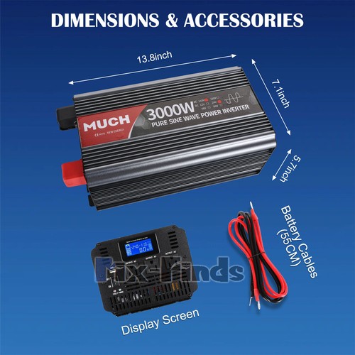 Inversor de onda sinusoidal pura 4000W 6000W 8000W 12V 24V - 110V 120V solar fuera de red LCD - Imagen 72 de 84