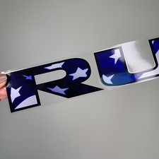 Jeep Rubicon Hood American Flag Decals Jk Jl Jt Gladiator 2007-2022 Set Of 2