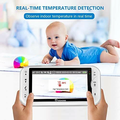 Monitor Video Bebé Wohome LY-129 con Cámara y Audio, Mando LY-129, Blanco Foto 2 de 4