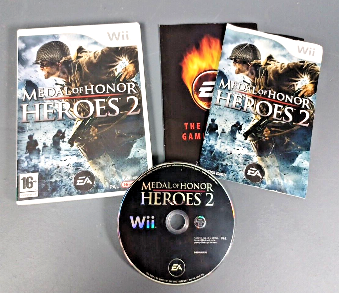 Medal of Honor Heroes 2 - Nintendo Wii UK PAL VGC with Manual FREEPOST in UK.