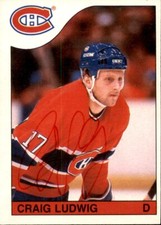 Craig Ludwig Signed 1985/86 O-Pee-Chee Card #192 Montreal Canadiens