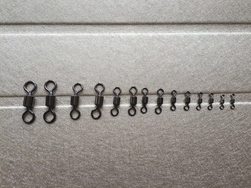 ROLLING BARREL FISHING SWIVELS SIZE 2/0 1/0 2 4 6 8 10 SEA Carp Fishing Tackle - Picture 3 of 3