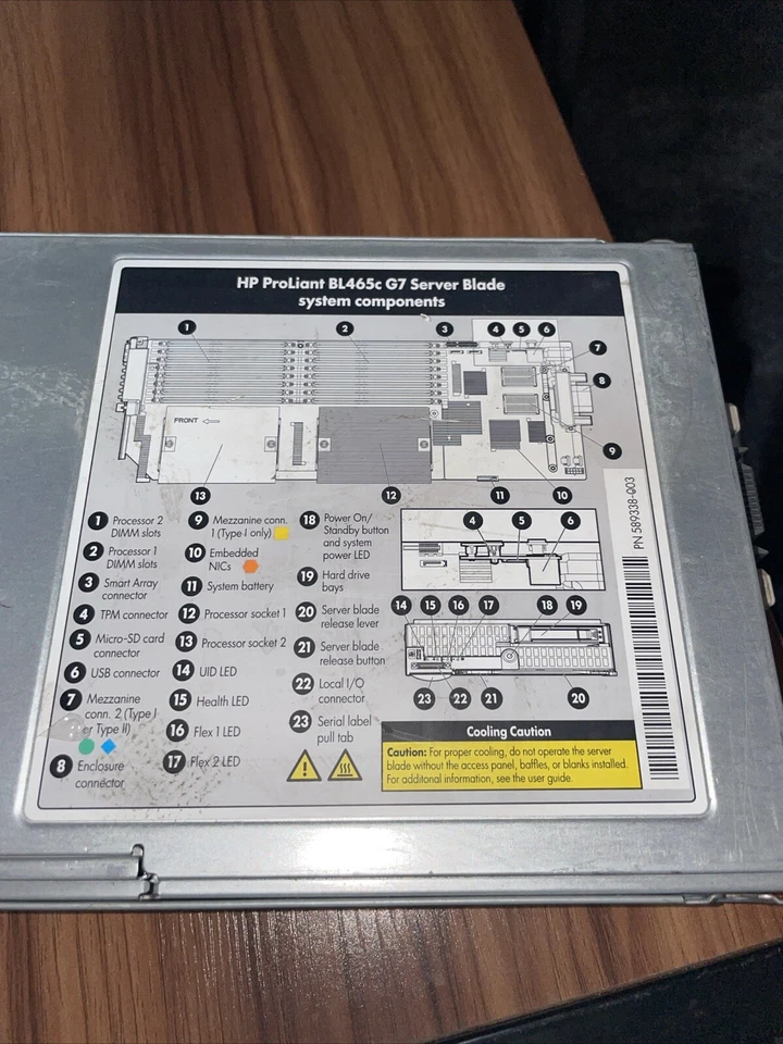 HP ProLiant BL465c G7 Blade Server 2 x AMD Opteron 12-Core 6176 300GB RAM P410i - Image 3 of 4