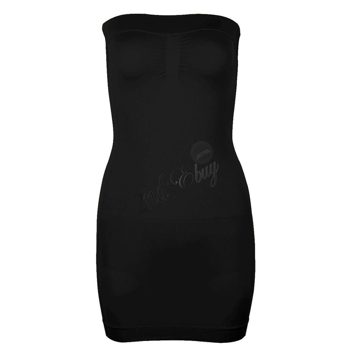 Sexy Women's Strapless Shapewear Tummy Control Slip Tube Mini Dress