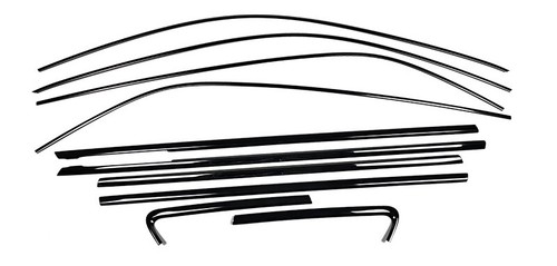Fits For Audi Q5 2010-18 Gloss Black Steel Window Molding Trim Decoration Strips - Foto 4 di 5