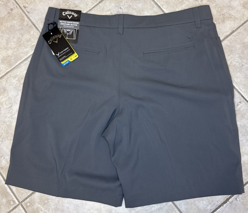 Callaway Stretch Shorts Flex Fabric Opti-Dri Mens 36 Quiet Shade Grey UPF 50 NWT - Picture 7 of 10
