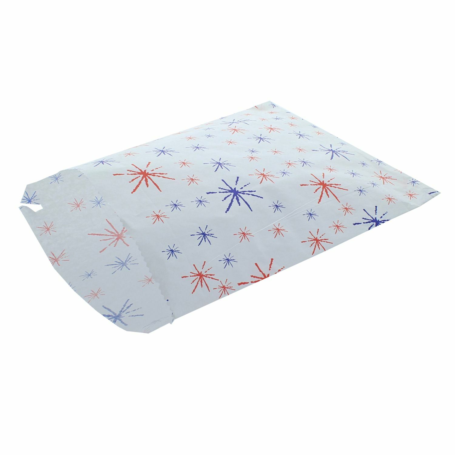 Starburst Paper Bags Sweet Gift Retail Bag 10"" x 14"" Red & Blue Pack of 100