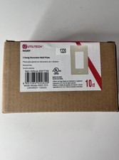 Utilitech 1-Gang Standard Decorator Wall Plate, Ivory  10-Pack 