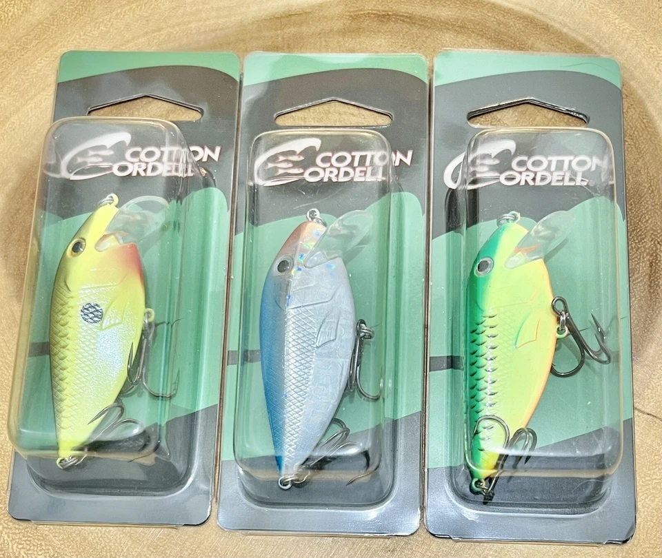 CRD OWAFER Crankbaits (lote de 3) Cordell de algodón, pesca de lubina, ¡envío gratuito! Nuevo con etiquetas Foto 3 de 4