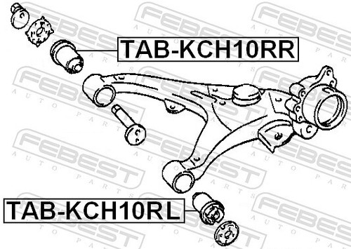 FEBEST TAB-KCH10RL Lagerung, Lenker für TOYOTA - Bild 2 von 2
