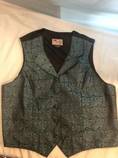 Womens SCULLY M Medium Blue Western Vest EUC