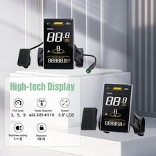 SW2-M58 EBike Display 3.8" Screen 0-9 PAS for BAFANG Mid Motor UART Protocol US