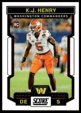 2023 Score #393 K.J. Henry Washington Commanders Rookie