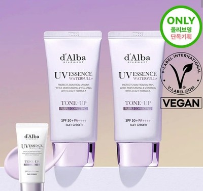 [1+1] d'Alba UV Essence Tone-Up Purple Correcting Sunscreen SPF50+ PA++++ 50ml