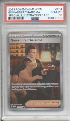 Pokemon 151 Giovanni's Charisma 204/165 PSA 10 - Special Illustration Rare