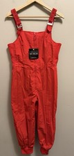 VTG 80s Head Snow Ski Pant Bib Overall Jumpsuit Size Large Red Hong Kong NOS