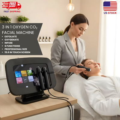15.6 in Touch 3-in-1 Oxygen CO2 Facial Machine, Skin Tightening Glow Skin Care