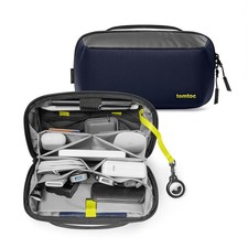 Tech Organizer Pouch for MacBook Charger, Cables, Power Bank - Water-Resistant S