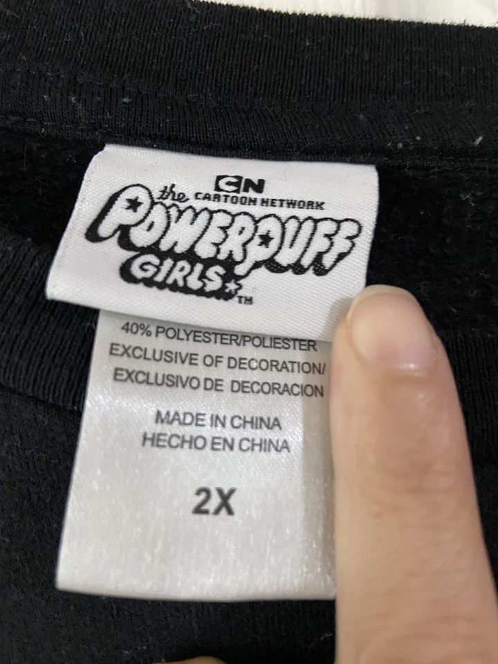 Power Puff Girls Women's Sweatshirt Cartoon Network Embroidery Size 2XL  - Image 4 of 4