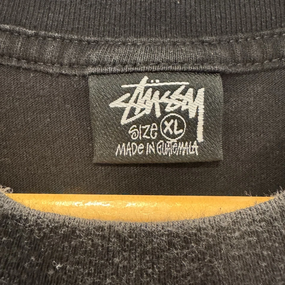 Stussy Wizard Graphic T-Shirt Black XL Vintage Style Streetwear 8-Ball Spell - Image 3 of 4