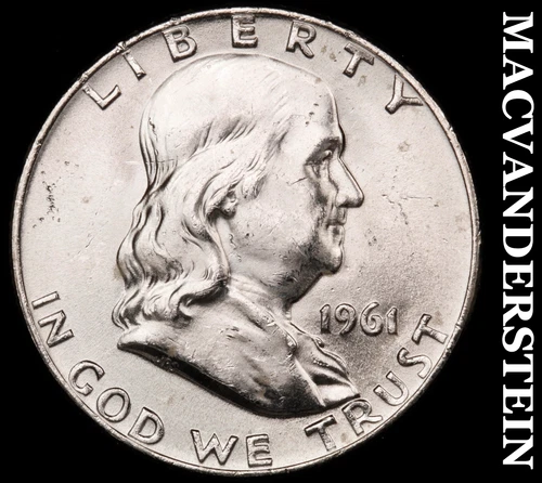 1961-D Franklin Half Dollar- Silver Choice Gem Brilliant Uncirculated++++ #i529
