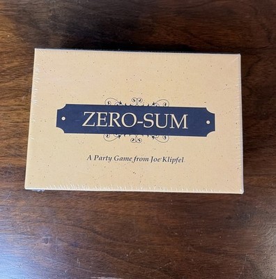 Zero-Sum, A Party Game From Joe Klipfel, Trivia Party Game For 2-6 Players, NIB
