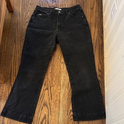 Lee Women's Black Relaxed Bootcut Jeans Denim Basic Classic