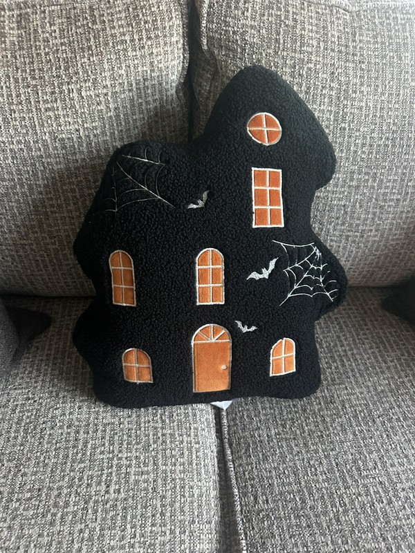 Costco,  Viral, TikTok, Haunted House,  Pillow Embroidered, 20”
