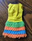 Vintage 1970 Barbie LOOP SCOOP #1454 yellow mod DRESS crochet