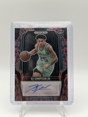 2025 Panini Prizm Black Rookie Signatures KJ Simpson Jr. #RS-KJS SNAKESKIN /15