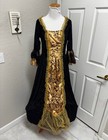 Womens Witch Costume S/M Halloween Party - Hoop Hem Goth Cosplay FAST SHIP!