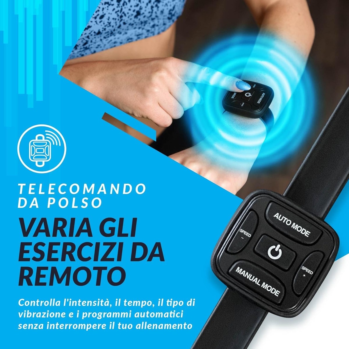 Pedana Vibrante Bluefin PRO - Allenamento Dimagrante Casa, Con Rotazione 360° E Altoparlanti - Foto 5