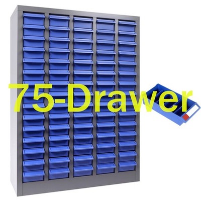 75 Drawers Parts Cabinet, Bolt & Nut Storage, Hardware Tool Organization Shelves