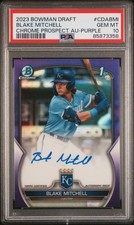 2023 Bowman Draft CDA-BMI Blake Mitchell Auto Purple Refractor 250 Graded PSA 10