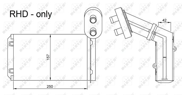 Fits NRF 54253 HEAT EXCHANGER, INTERIOR HEATING