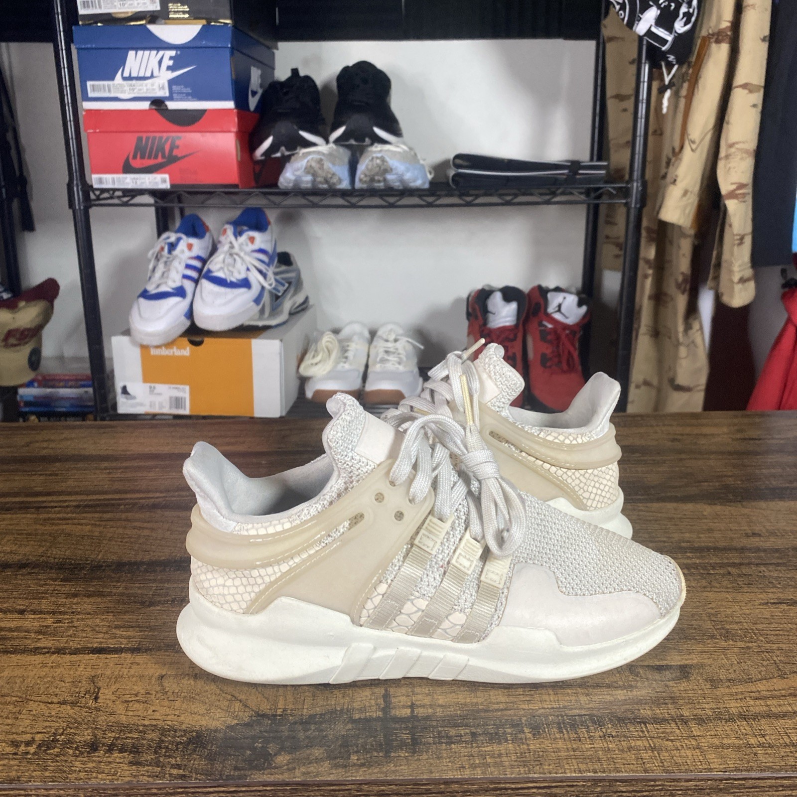Adidas Originals EQT Support Off White Running Shoes Chalk White Size 6 image 3