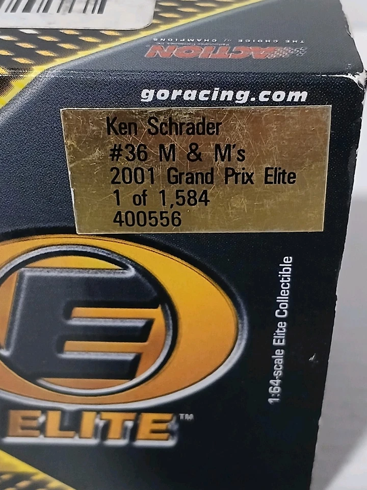 NASCAR #36 Ken Schrader 2001 M&M’s 1/64 Action Elite Diecast Car NIB 1 of 1584 - Image 2 of 4