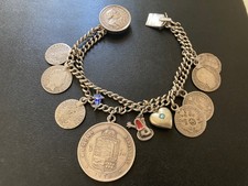 Silber 835 900 Münzarmband Trachten antik Forint Österreich Ungarn 1832-1879