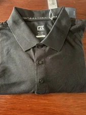 Cutter & Buck Black Moisture-Wicking Golf Polo - Style: BCK01263