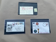 England 1966 World Cup Win- 3 Amazing First Day Covers & Postcards - Bobby Moore