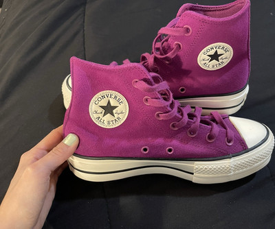 Converse Chuck Taylor All Star High Top Canvas Sneakers Purple Men's Breathable