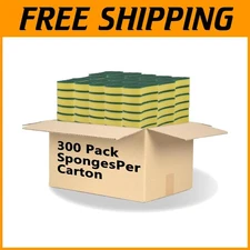 Long Lasting Non-Scratch Scrub Sponges - 300 Pack