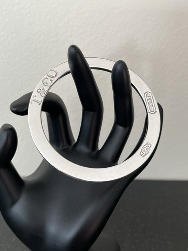 Rare Tiffany &Co Stamped T&Co Flat Disk Bangle Bracelet 36.9g