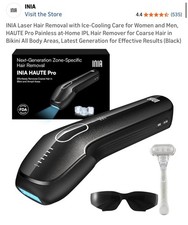 INIA HAUTE Pro IPL Hair Removal with Ice-Cooling Care for Men and Women - Black