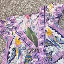 FARM Rio XL Macaw Parrot Print Kimono Style T...