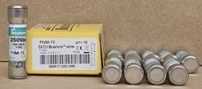 Bussmann FNM-15 15A 250Vac TIME DELAY Fuse Box of 10 