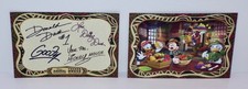 2x Mickey Donald Goofy Daisy Autograph Card Walt Disney World Tusker House WDW