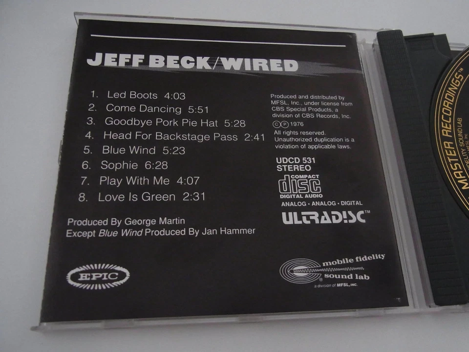 Jeff Beck   /   Wired      MFSL  CD   ( 24 Karat Gold )  Japan - Bild 4 von 4